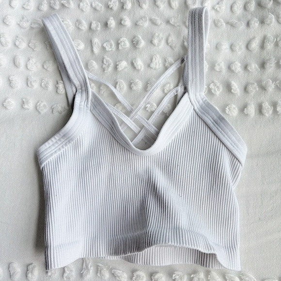 Free People Movement White Ribbed Tank • Size XS/S - Picture 1 of 4